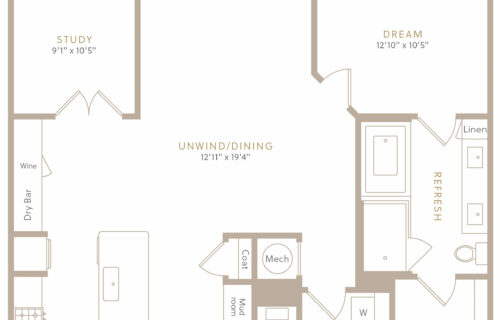 Experience the PH1 Penthouse - penthouse luxury apartment floor plan