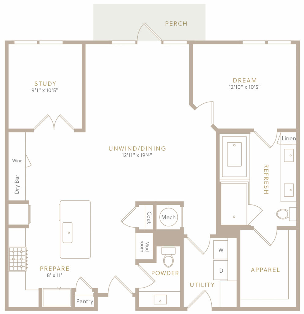 Experience the PH1 Penthouse - penthouse luxury apartment floor plan